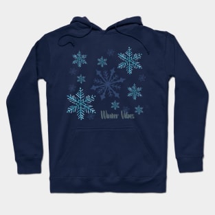 Winter Vibes Snowflake Patterns Hoodie